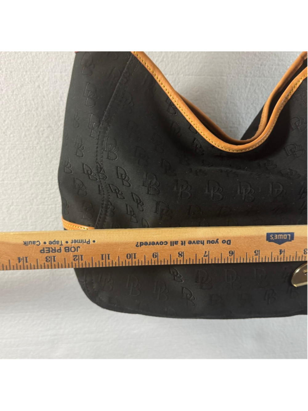 Dooney & Bourke Black Tan Monogram Hobo Bag One Size - Picture 4 of 12